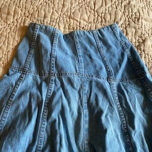 Vintage High Waisted Denim Skirt